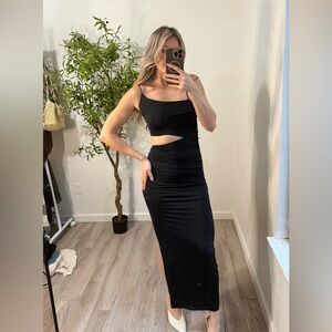 ZARA black open side dress size small